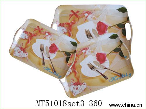 melamine 3pcs tray set