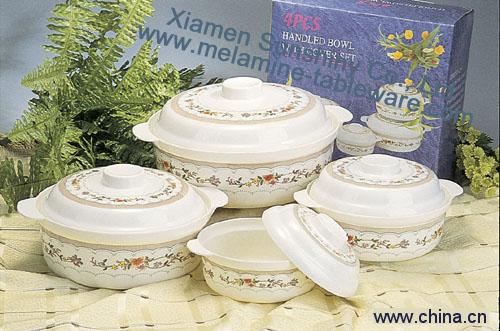 Melamine Bowl with Lid Set