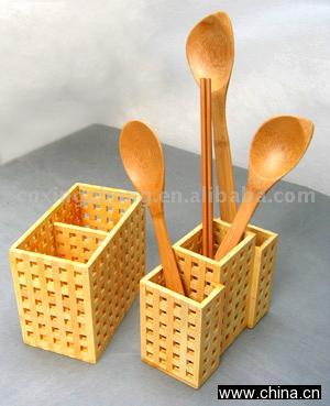 Bamboo Scoop and Storage