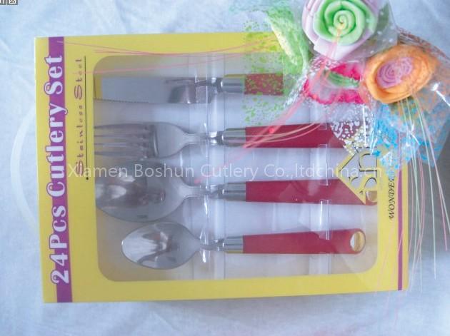 Flatware includes knife fork spoon