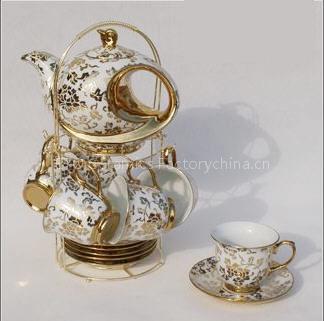 Electroplate Teapot Sets With Cup / Tea Sets / Porceain Coffee Set For Gift