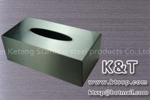 Stainless steel rectangular tissue boxes