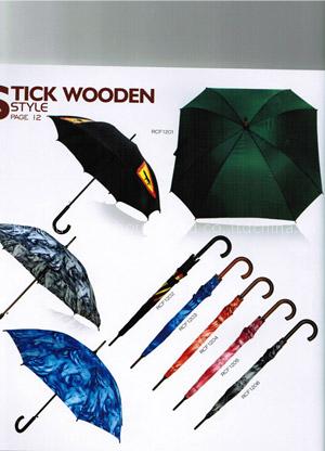 STICK WOODEN UMBRELLA