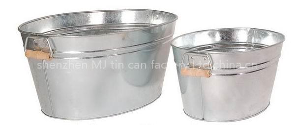 galvanized steel oval wash tubs