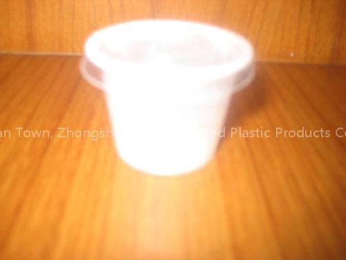 Two Layered Milk White Plastic Cup