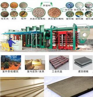 WPC production line by hot press machine