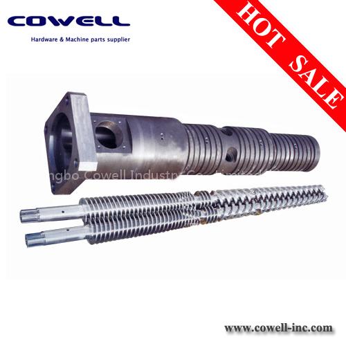 twin conical screw barrel