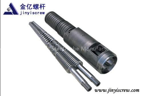 twin conical screw barrel