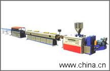 Double-pipe extruding production line