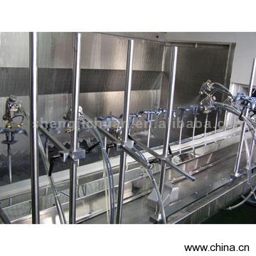 Paint Booth with Fixed Spray Gun