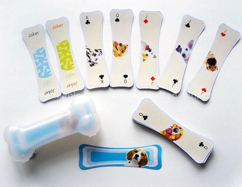 Dog Bone Shape Children playing Cards,Poker card