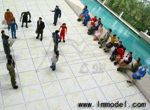 Painted Figures 1:87 model people for train layout