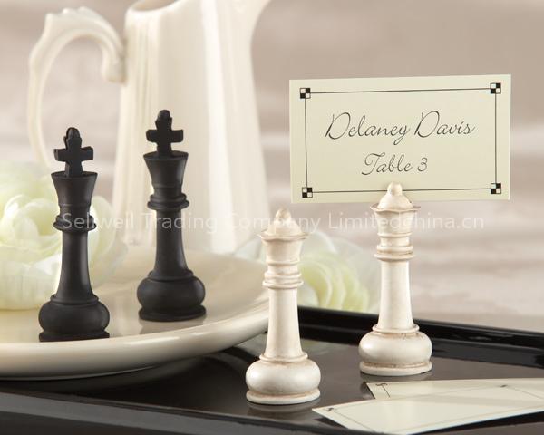 "Checkmate!" King & Queen Place Card Holder Favors
