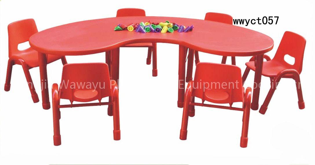 Plastic table and chair for children