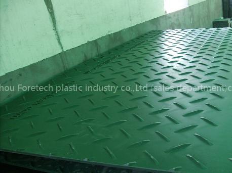 Plastic trackway panel