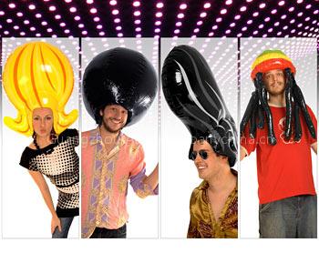 Inflatable plastic hair&cap&festival products