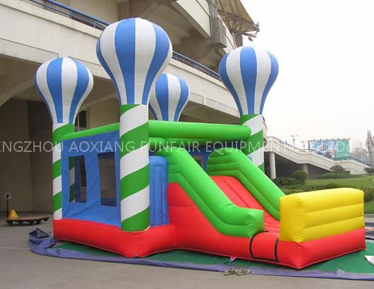 Hot air balloon jump bed