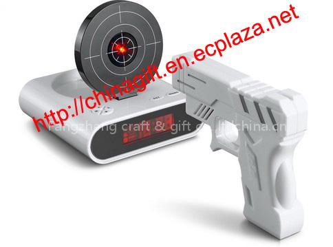 Gun O'Clock shooting alarm clock