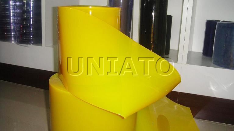 Yellow PVC strip
