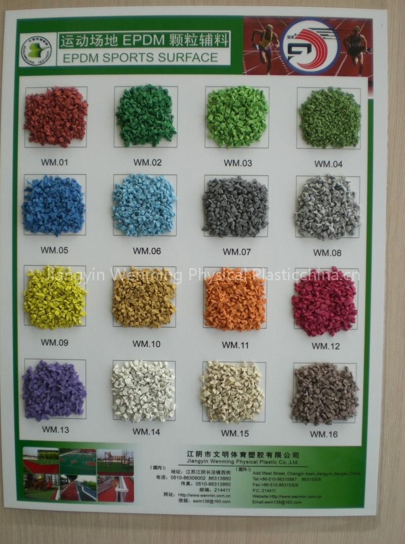 EPDM colored rubber granules