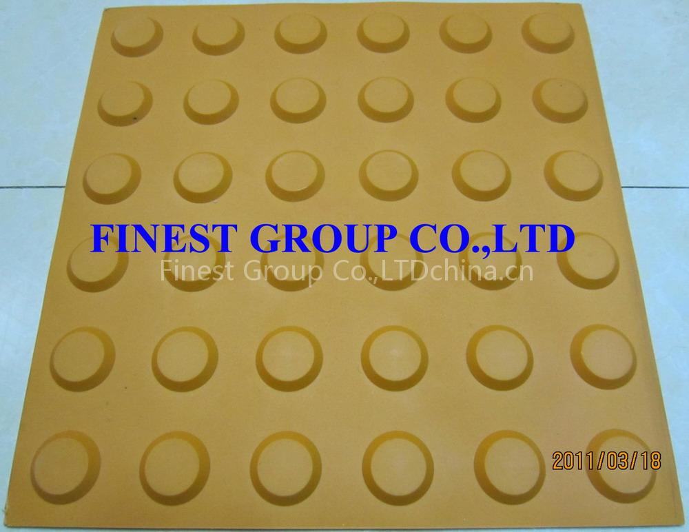 Rubber tactile paver