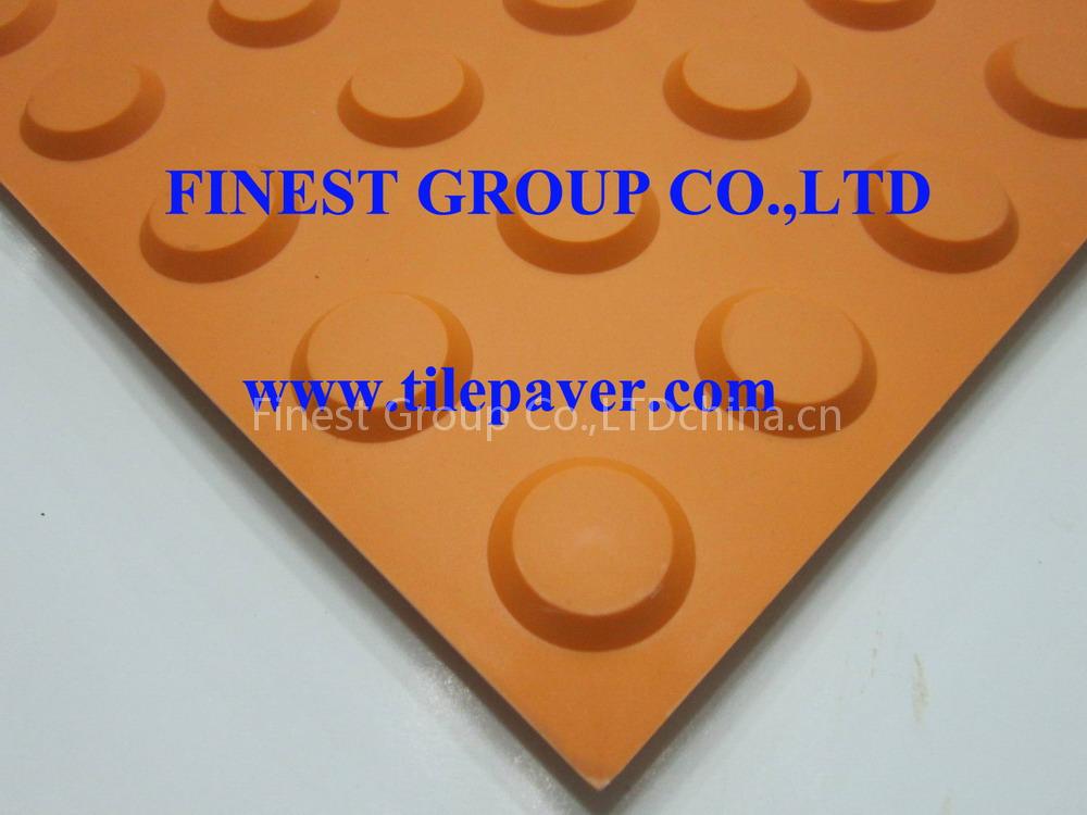 Rubber tactile tile
