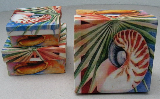 Thailand Set Of 3 Square Gift Boxes