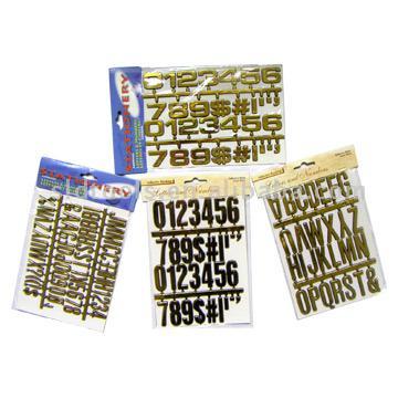 Adhesive Gilding Letters and Numbers