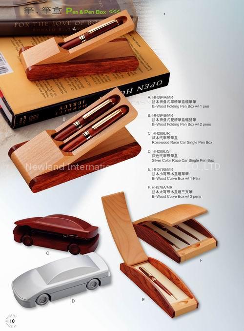 wooden business card box