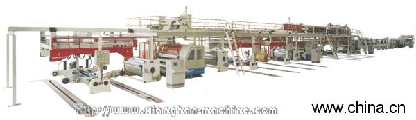 Triple wall corrugated production line