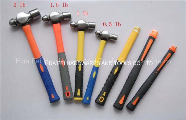 Ball pein hammer with plastic coated handle