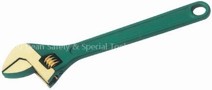 Non sparking adjustable wrench