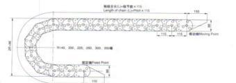 TL115 steel cable drag chain