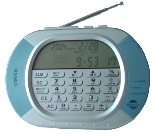 China (Mainland) 2402 Touch Panel Calendars Calculator With Radio