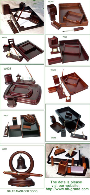 China (Mainland) Wooden Desk Set