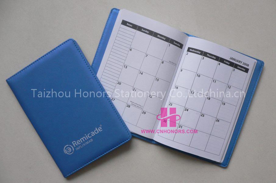 2010 diary ,agenda ,PVC cover with silk screen printing
