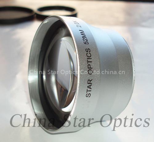 Digital camera adapter lens:52mm telephoto lens