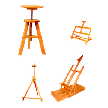 Wooden Stools, Easels