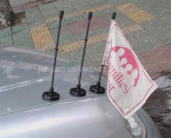 car flagpole
