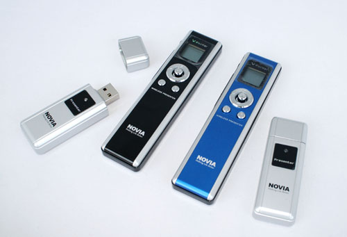wireless presenter with laser point and timer, LED screen
