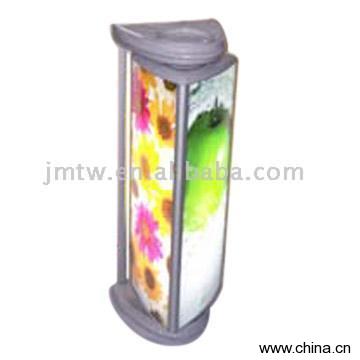 Rotating Lighted Box Advertising Graphic Presenter