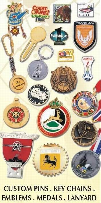 badges, medals, enamel, acrylic products, custom pin, key chains, lanyard