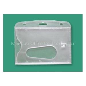 Hard Plastic Badge Holders with Thumb Slot and chain holes
