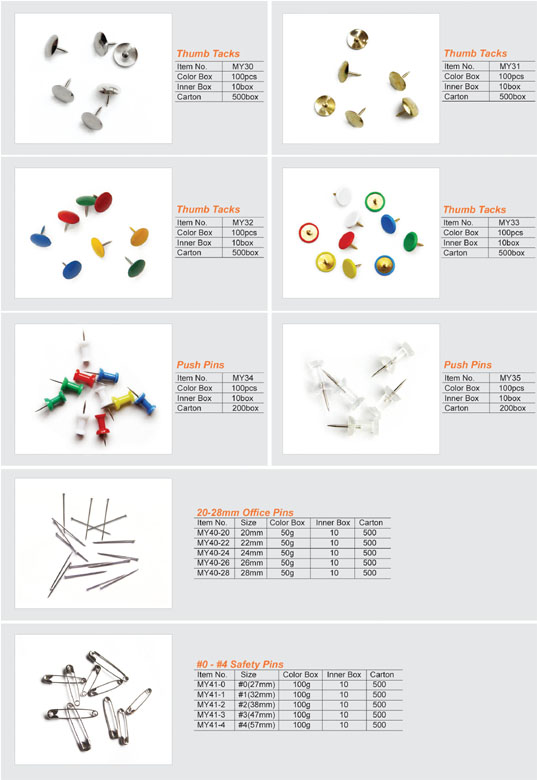 China (Mainland) Thumb Tacks & Push Pins