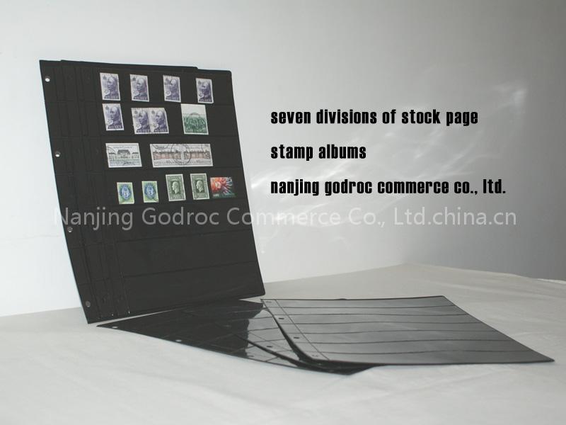 transparent PVC stamp album stock page
