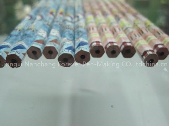 Transfer print wooden pencil