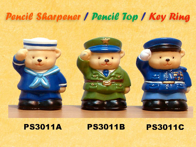 Hong Kong Bear Character Pencil Sharpener Set B
