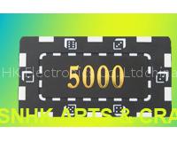 SNHK golden rectangular chip plaque