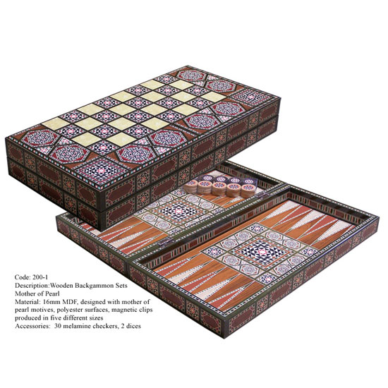 Turkey Backgammon Set Mother Of Pearl
