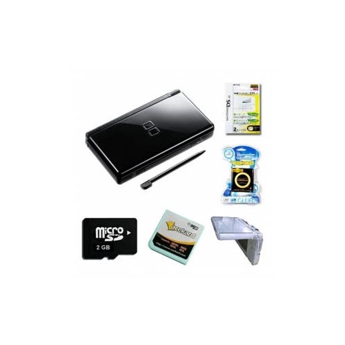 Black Nintendo NDS LITE Console + MicroSD Card Acekard Connecter